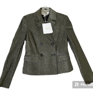 Diane Von Furstenburg gold and black double breasted blazer